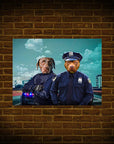 'The Police Officers' Personalized 2 Pet Mini Portrait