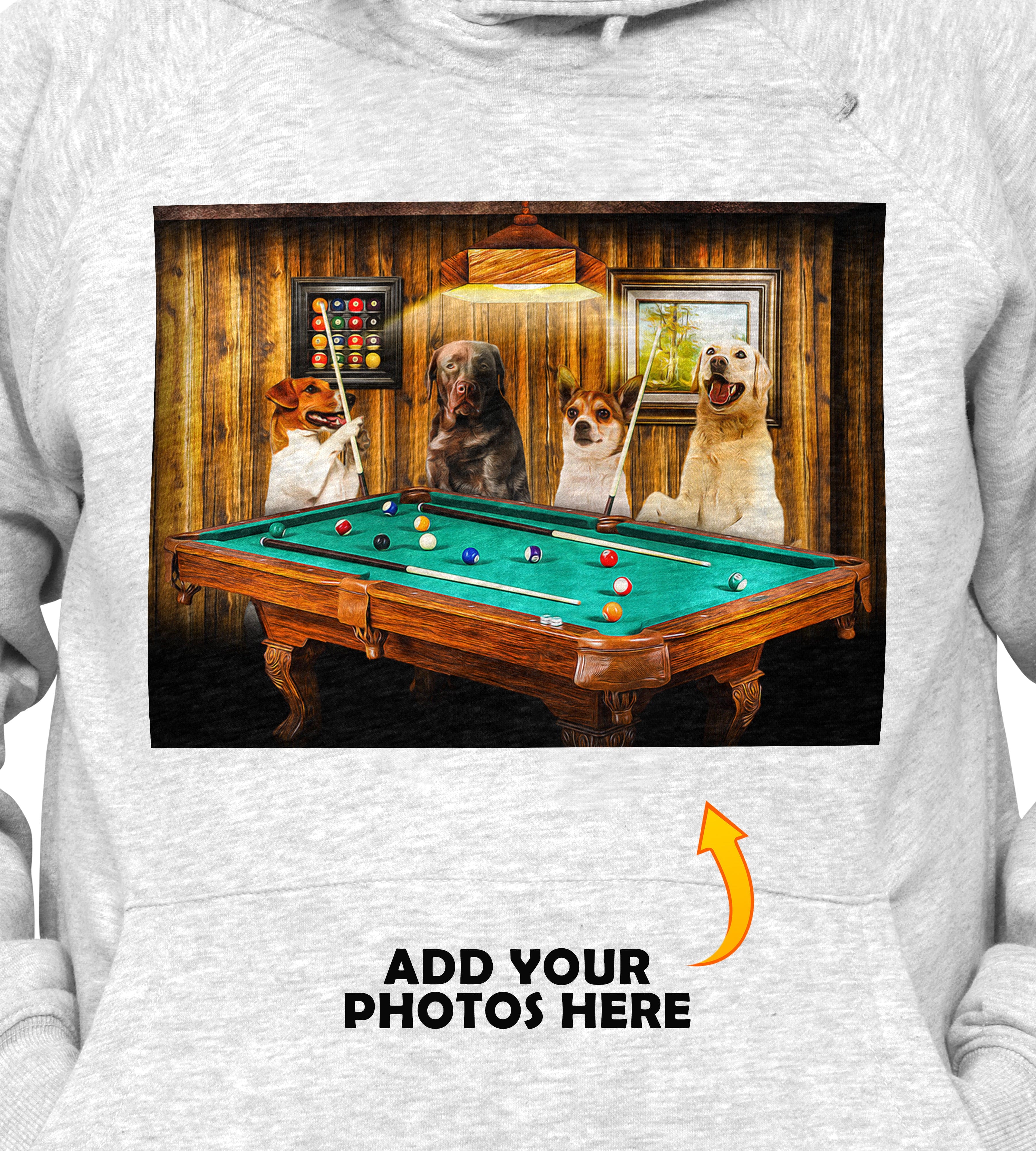 &#39;The Pool Players&#39; Personalized 4 Pet Hoody