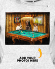 Sudadera con capucha personalizada para 3 mascotas 'The Pool Players'