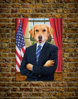 'The President' Personalized Pet Mini Portrait