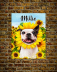 'The Sunflower' Personalized Pet Mini Portrait