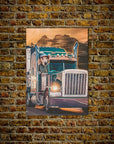 'The Trucker' Personalized Pet Mini Portrait