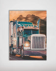 'The Trucker' Personalized Pet Mini Portrait