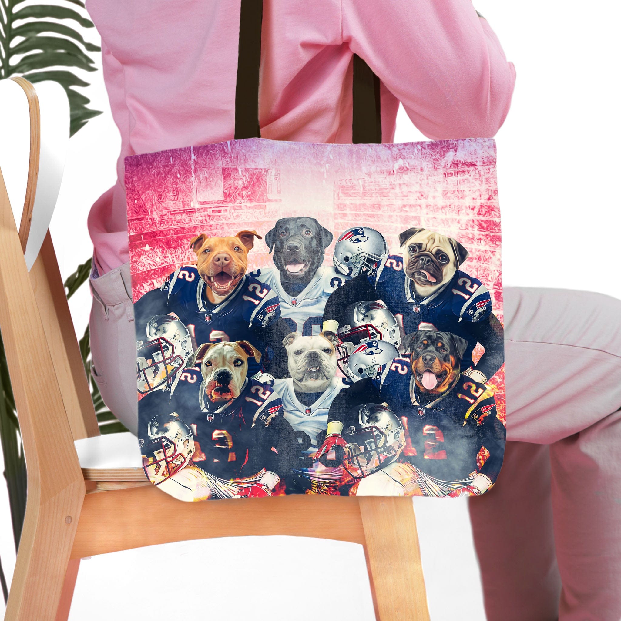 &#39;New England Doggos&#39; Personalized 6 Pet Tote Bag