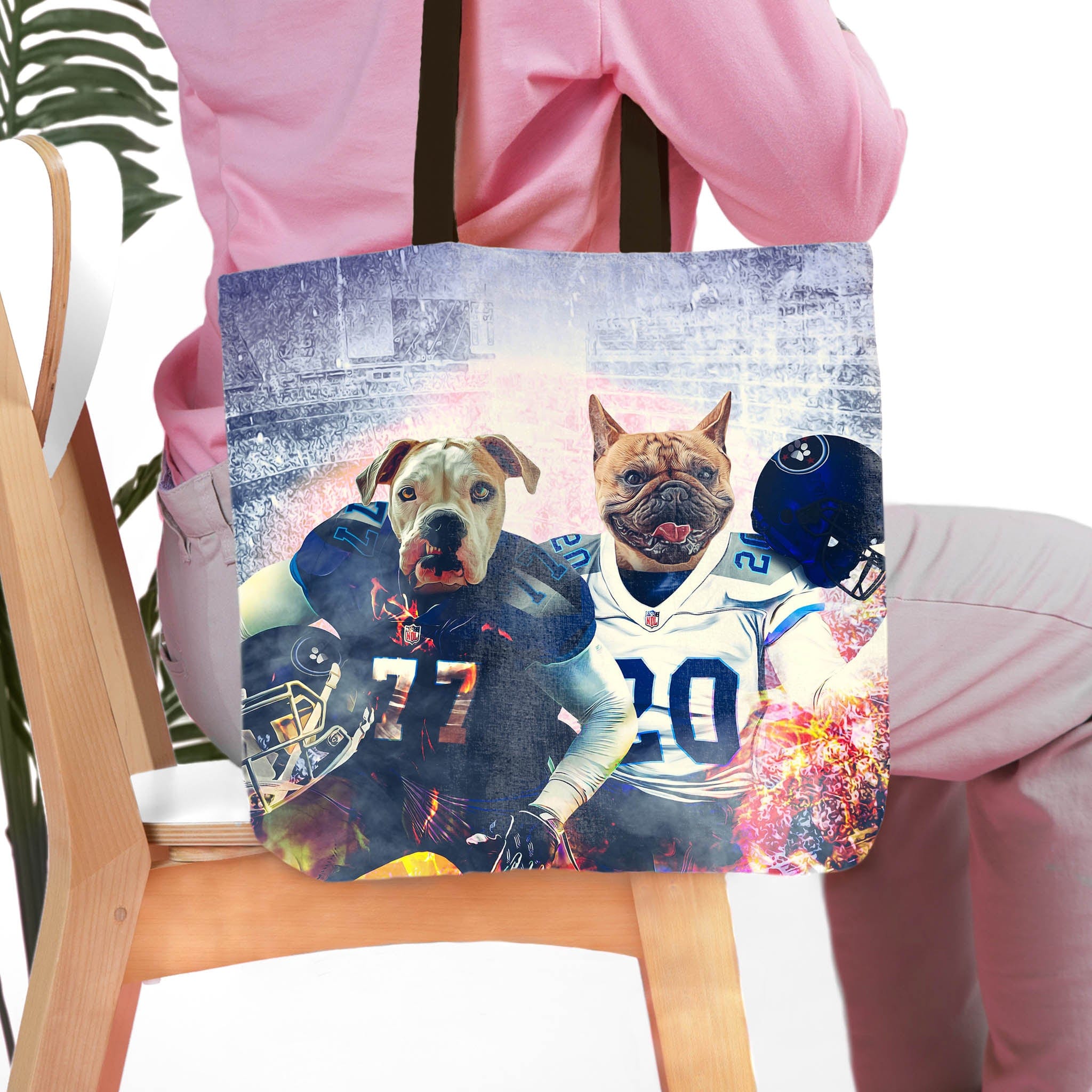 &#39;Tennessee Doggos&#39; Personalized 2 Pet Tote Bag