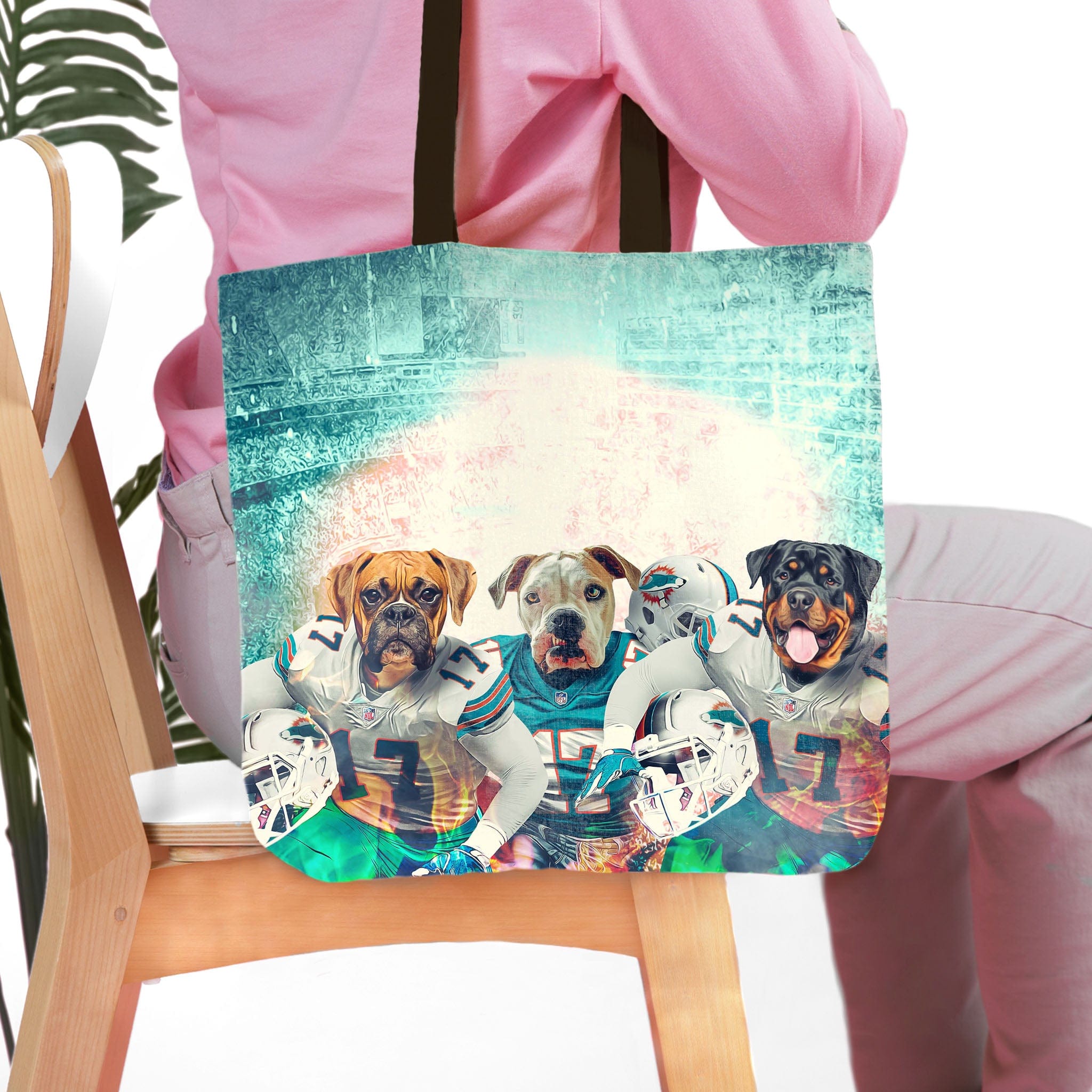 &#39;Miami Doggos&#39; Personalized 3 Pet Tote Bag