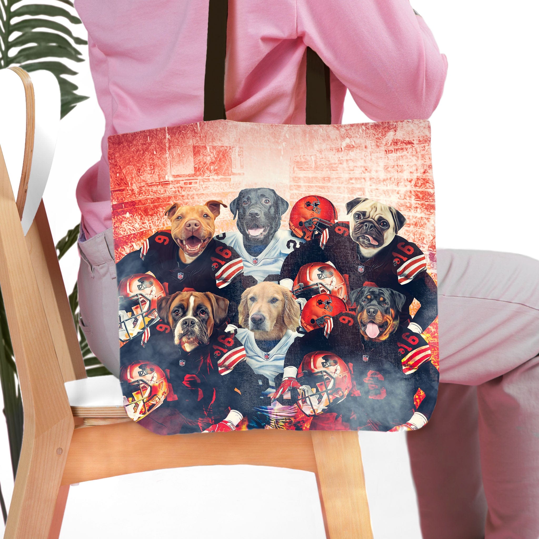 &#39;Cleveland Doggos&#39; Personalized 6 Pet Tote Bag