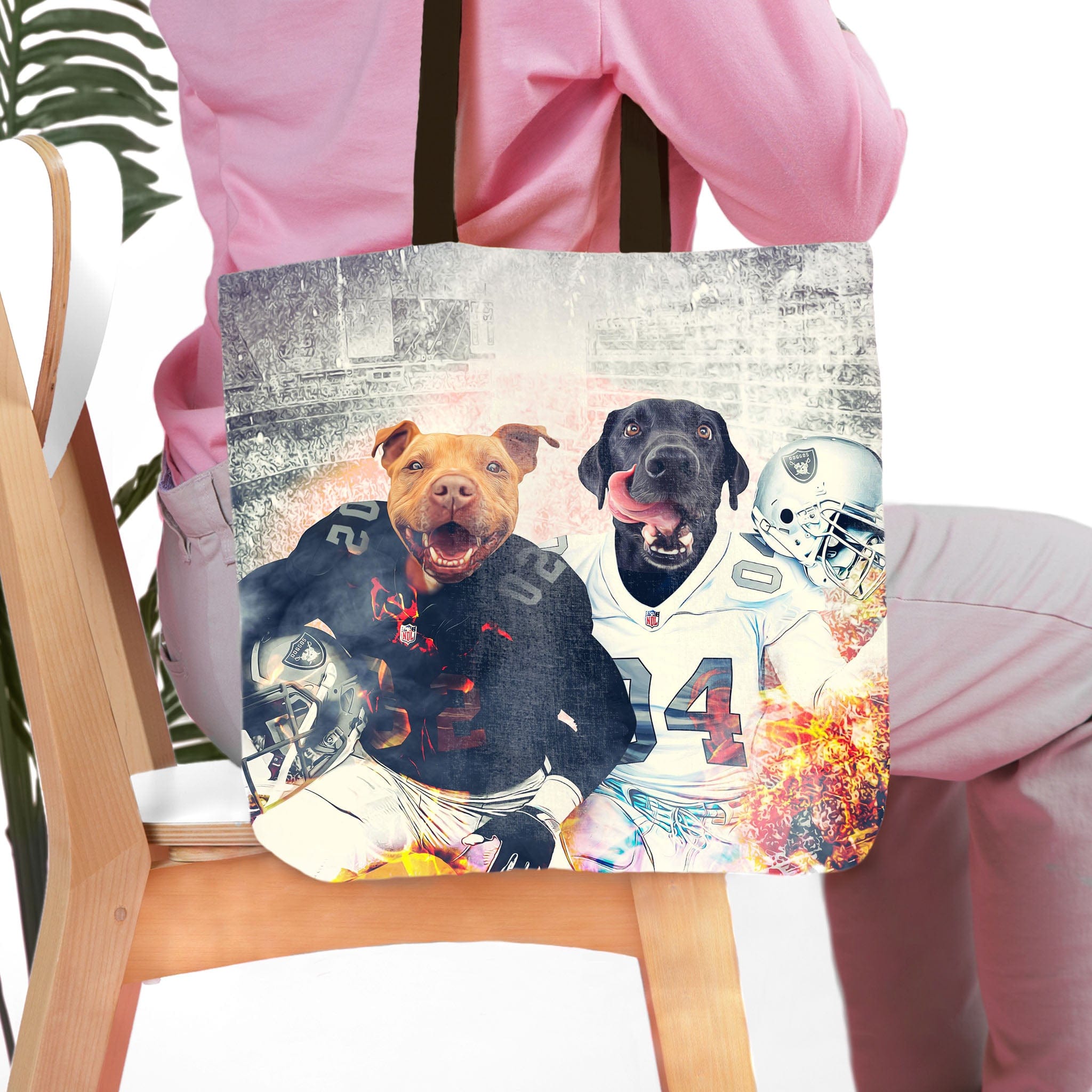 &#39;Oakland Doggos&#39; Personalized 2 Pet Tote Bag