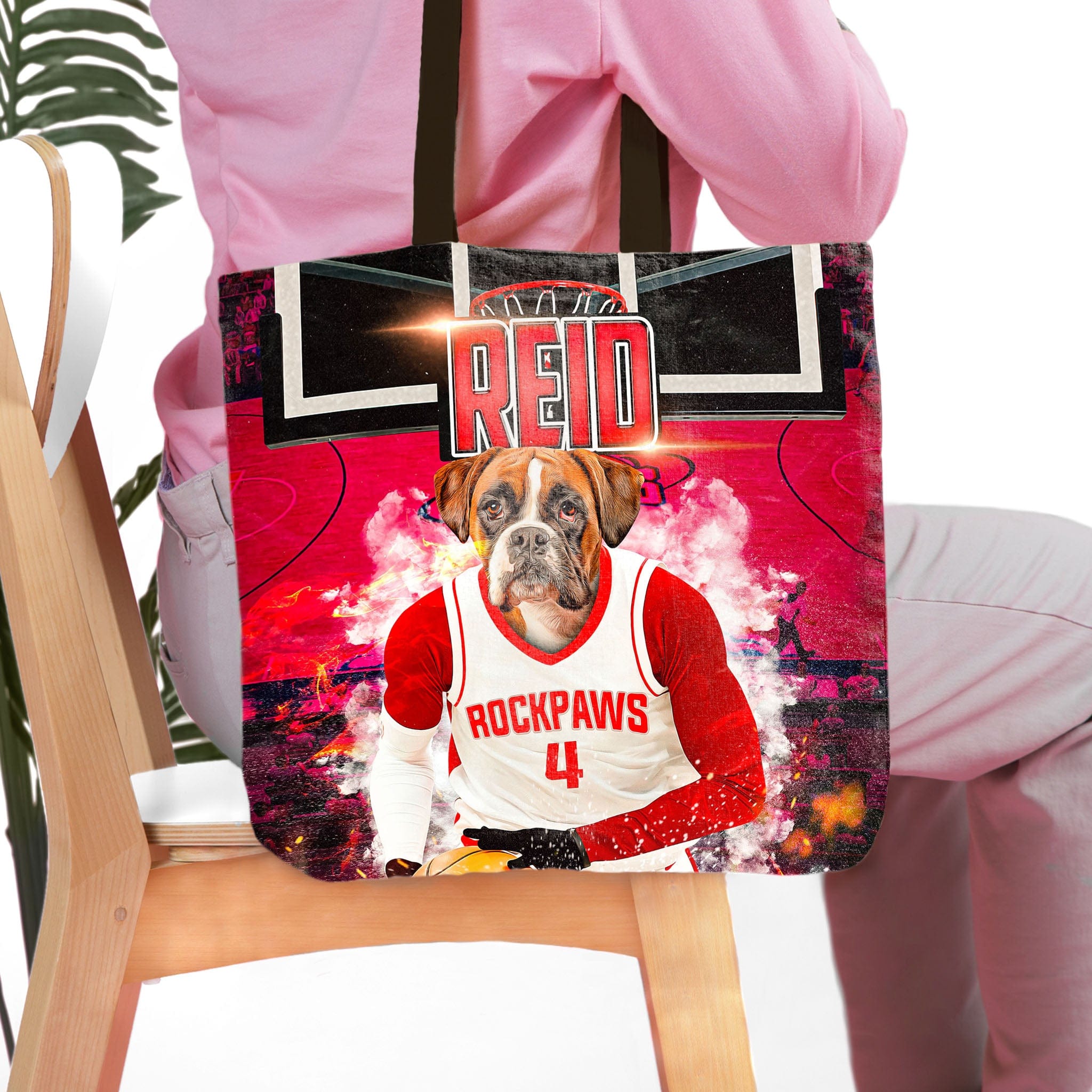 &#39;Houston Rockpaws&#39; Personalized Tote Bag