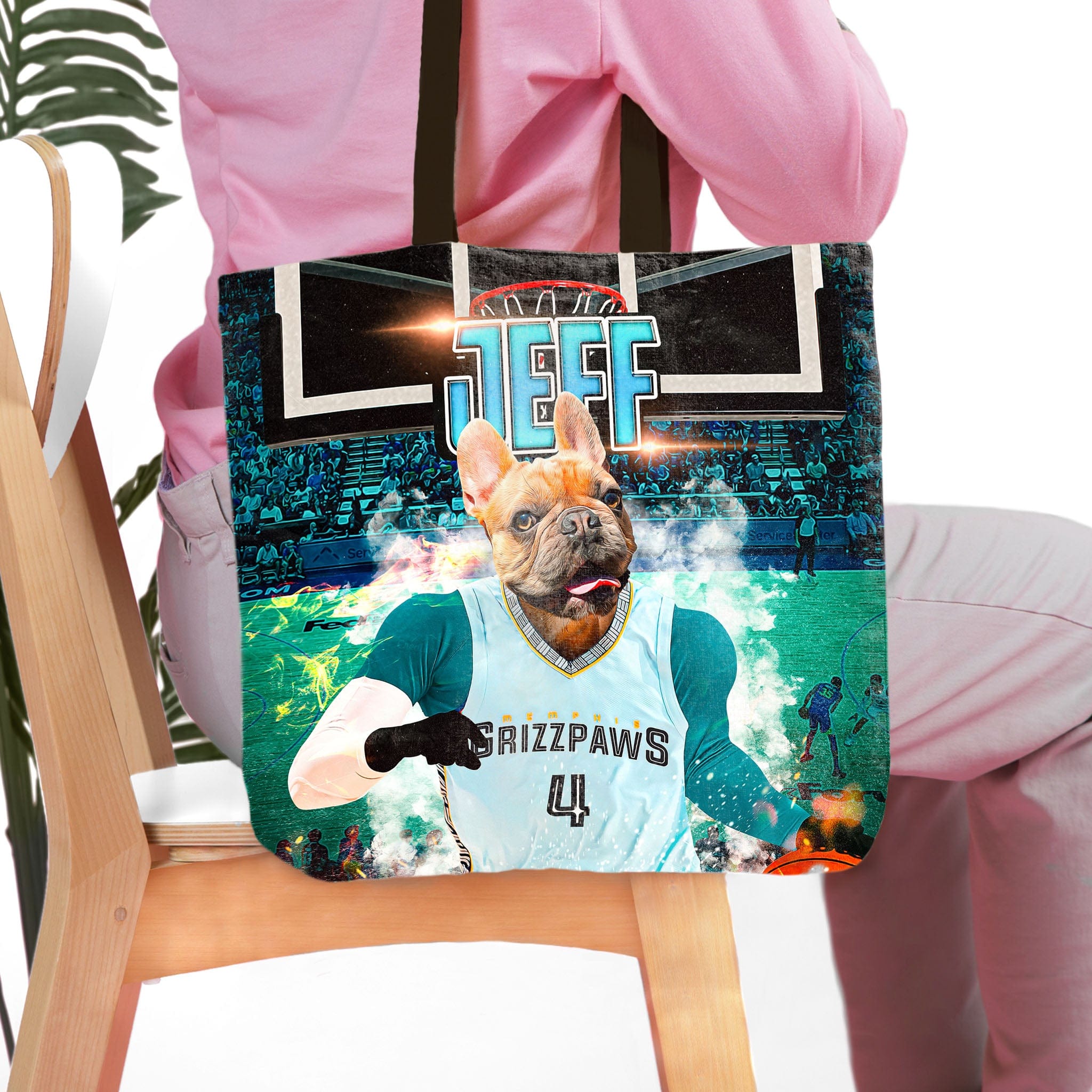 &#39;Memphis Grizzpaws&#39; Personalized Tote Bag