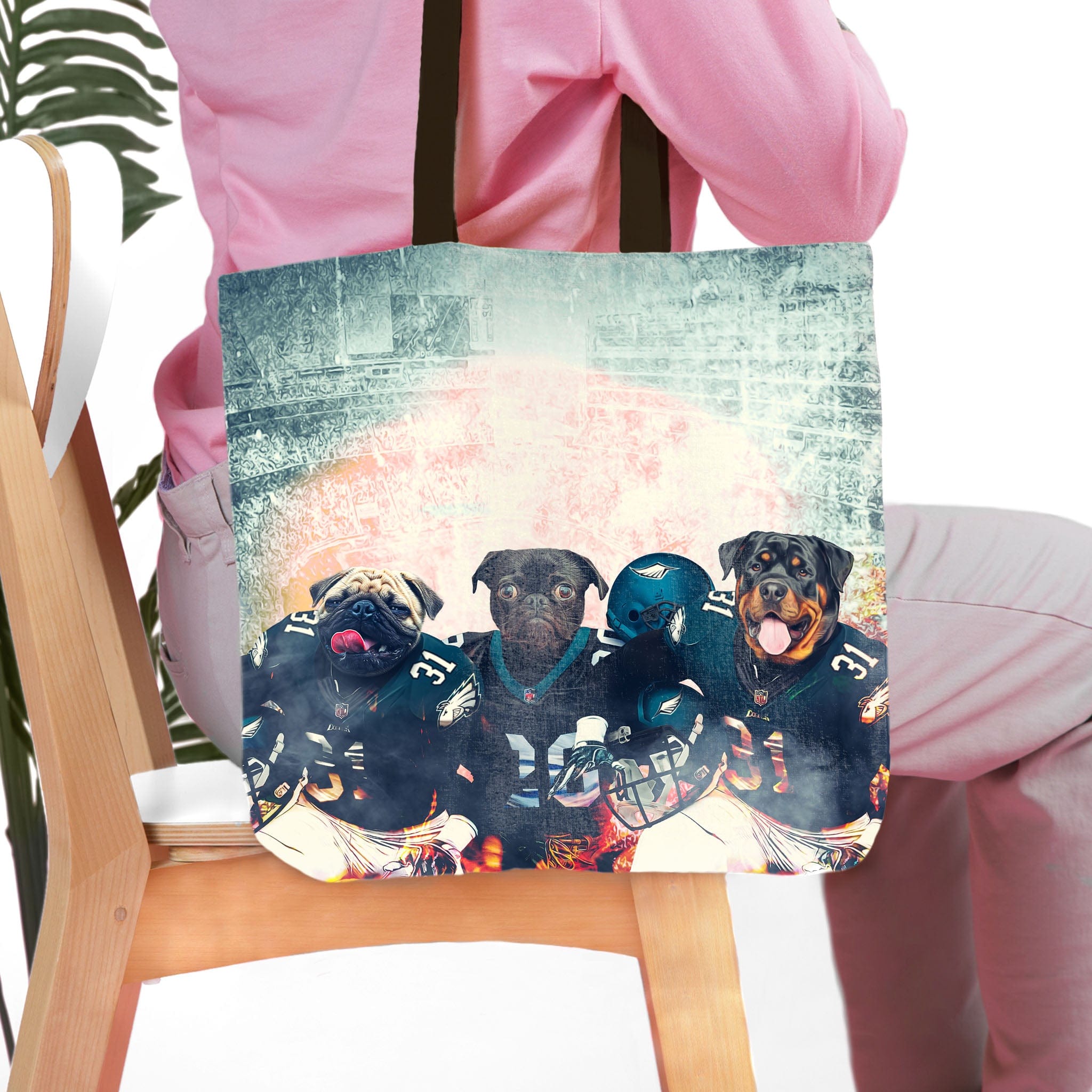 &#39;Philadelphia Doggos&#39; Personalized 3 Pet Tote Bag