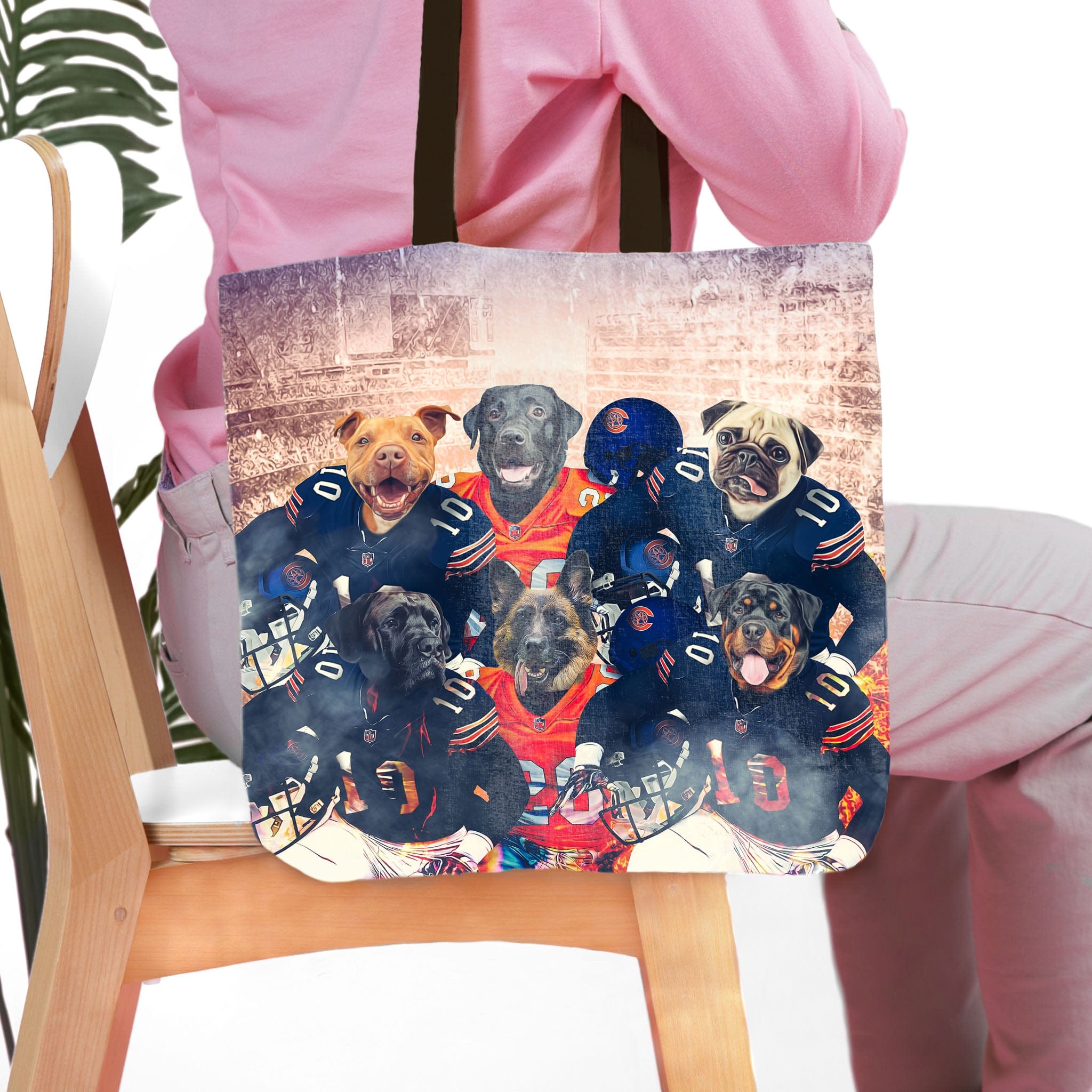 &#39;Chicago Doggos&#39; Personalized 6 Pet Tote Bag