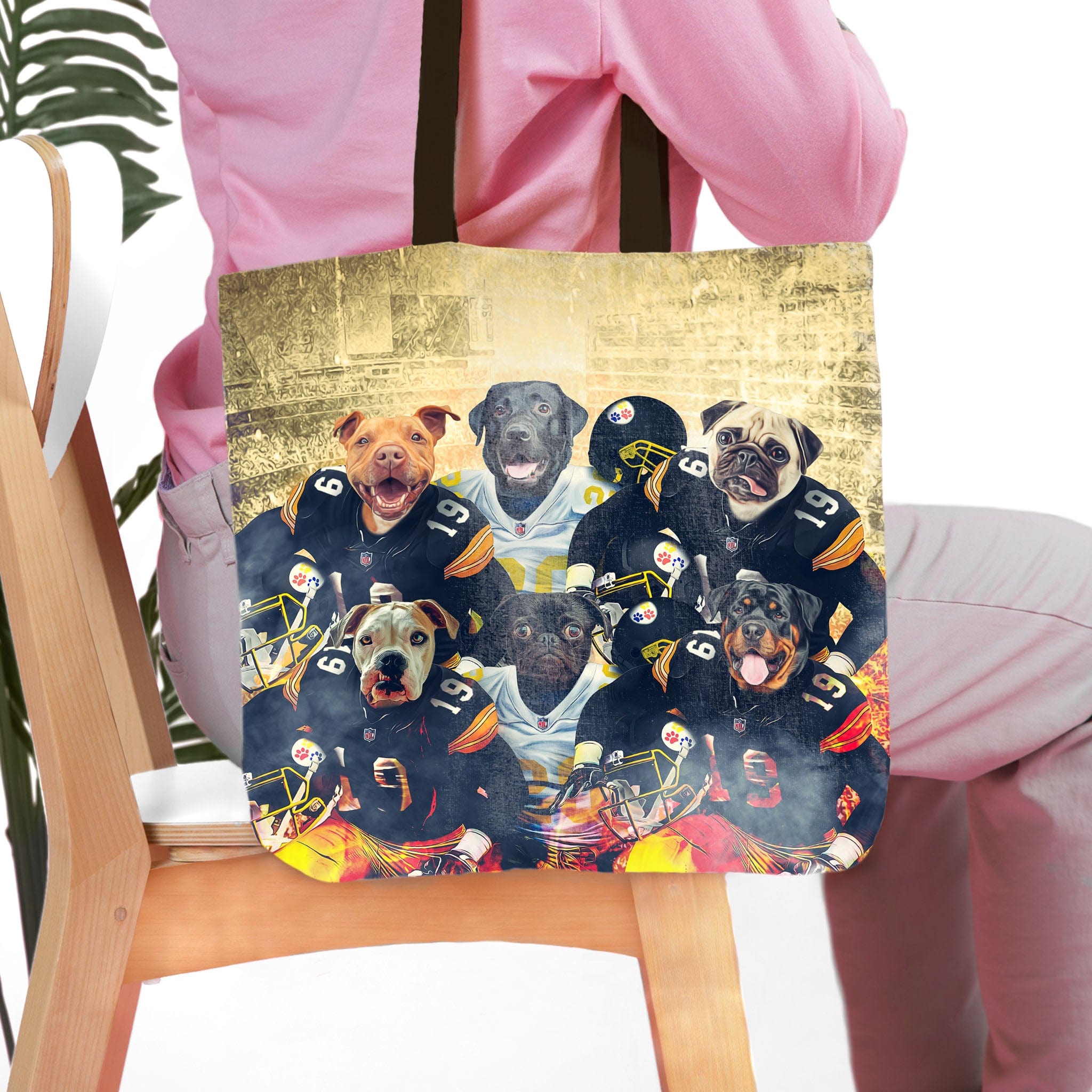 &#39;Pittsburgh Doggos&#39; Personalized 6 Pet Tote Bag
