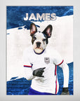 'USA Doggos Soccer' Personalized Pet Mini Portrait