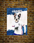 'USA Doggos Soccer' Personalized Pet Mini Portrait