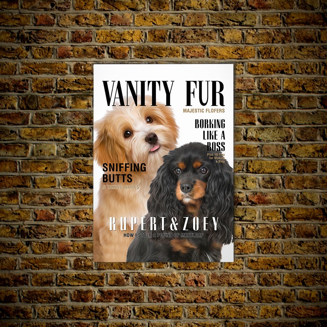&#39;Vanity Fur&#39; Personalized 2 Pet Poster