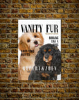 'Vanity Fur' Personalized 2 Pet Mini Portrait