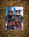 'The Viking Warriors' Personalized 2 Pet Mini Portrait