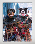 'The Viking Warriors' Personalized 2 Pet Mini Portrait