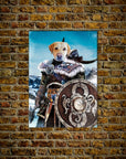 'Viking Warrior' Personalized Dog Mini Portrait