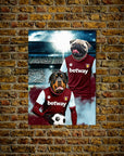 'West Ham United Doggos Football' Personalized 2 Pet Poster