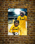 'Wolves Doggos Football' Personalized 2 Pet Portrait