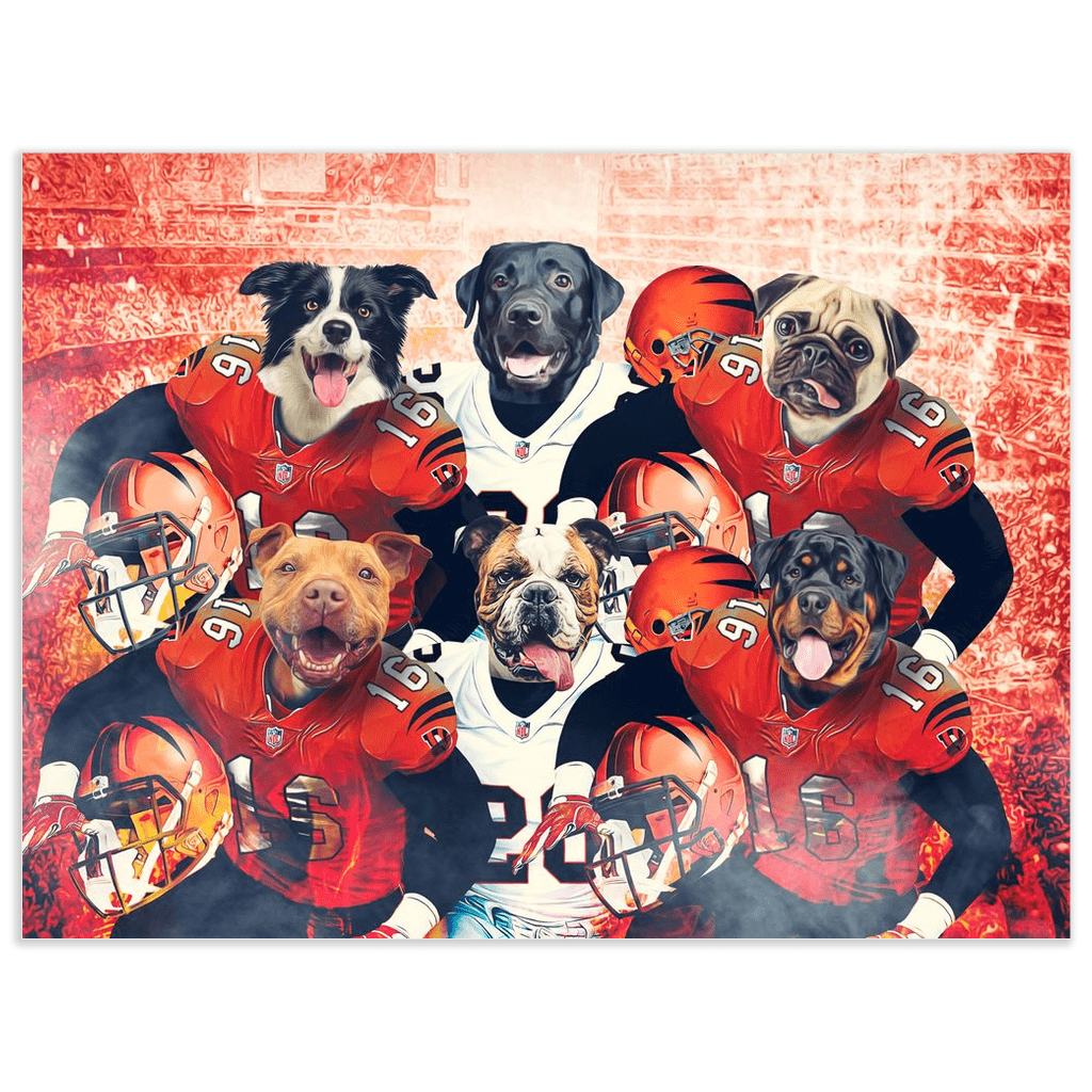 &#39;Cincinnati Doggos&#39; Personalized 6 Pet Poster