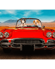 'The Classic Paw-Vette' Personalized 2 Pet Mini Portrait