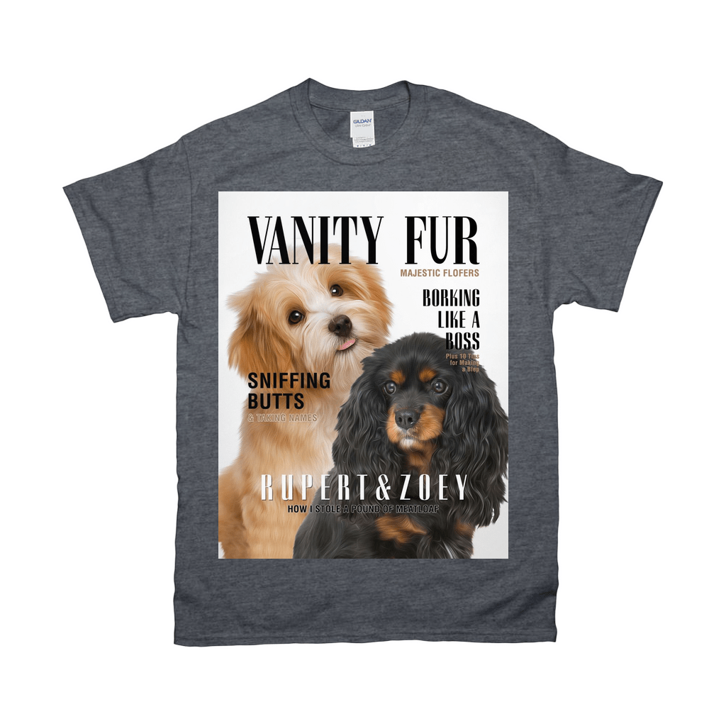 &#39;Vanity Fur&#39; Personalized 2 Pet T-Shirt