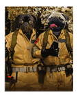 'Dogbusters' Personalized 2 Pet Standing Canvas