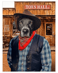 'The Cowboy' Personalized Pet Mini Portrait