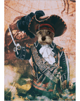 'The Pirate' Personalized Dog Mini Portrait