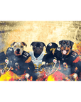 'Pittsburgh Doggos' Personalized 3 Pet Standing Canvas