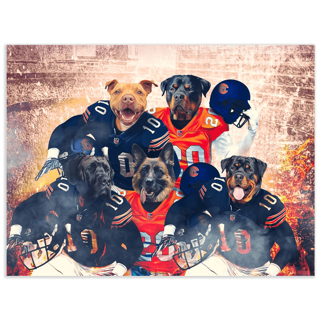 &#39;Chicago Doggos&#39; Personalized 5 Pet Poster