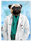 'The Doctor' Personalized Dog Mini Portrait