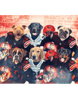 'Cleveland Doggos' Personalized 6 Pet Standing Canvas