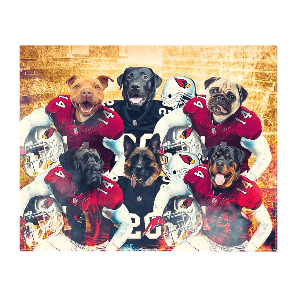 &#39;Arizona Doggos&#39; Personalized 6 Pet Standing Canvas