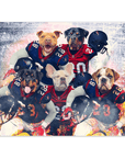 'Houston Doggos' Personalized 5 Pet Poster