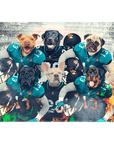 'Jacksonville Doggos' Personalized 6 Pet Standing Canvas