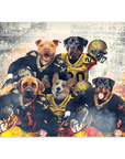 'New Orleans Doggos' Personalized 5 Pet Poster