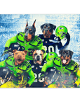 Póster Personalizado para 5 mascotas 'Seattle Doggos'