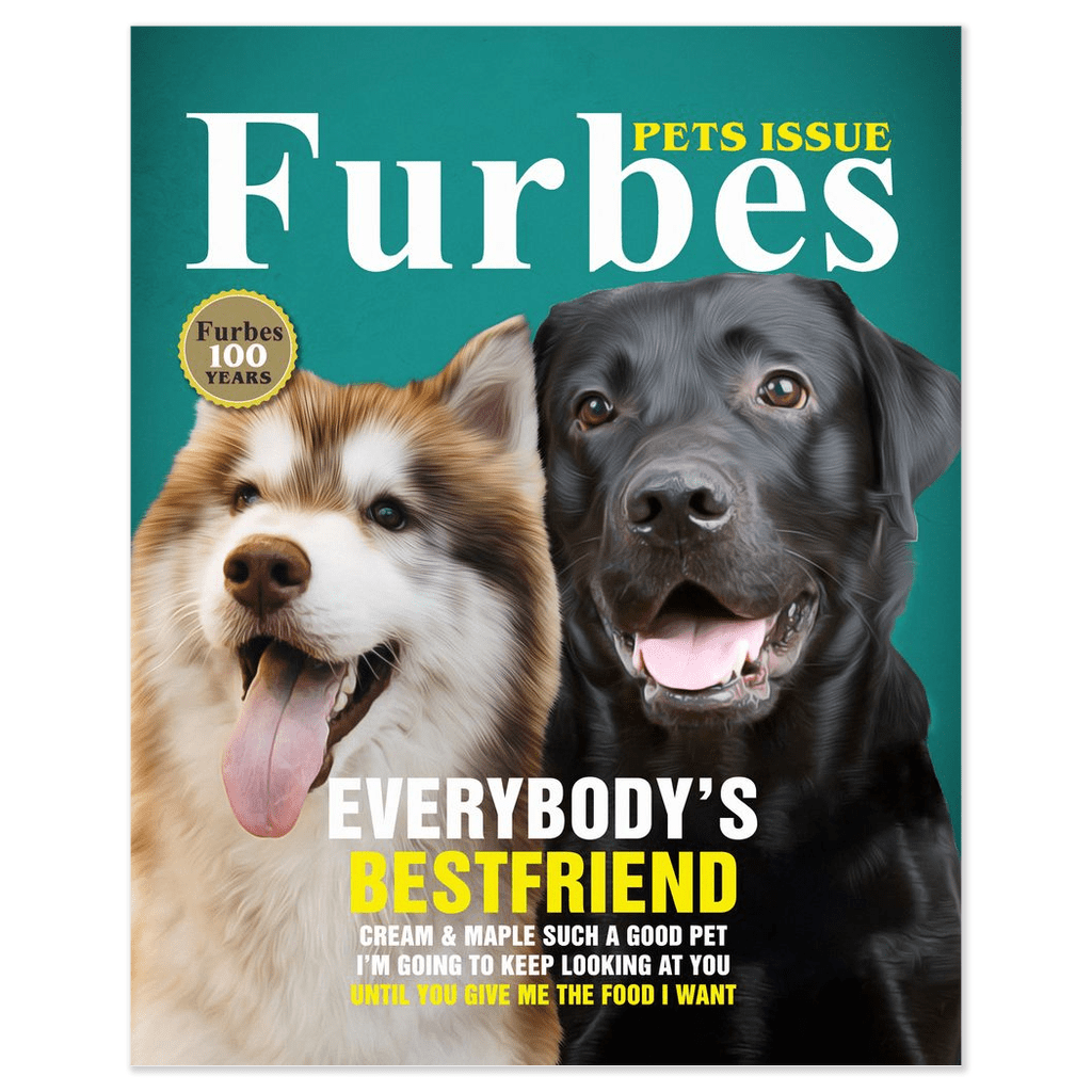 &#39;Furbes&#39; Personalized 2 Pet Poster