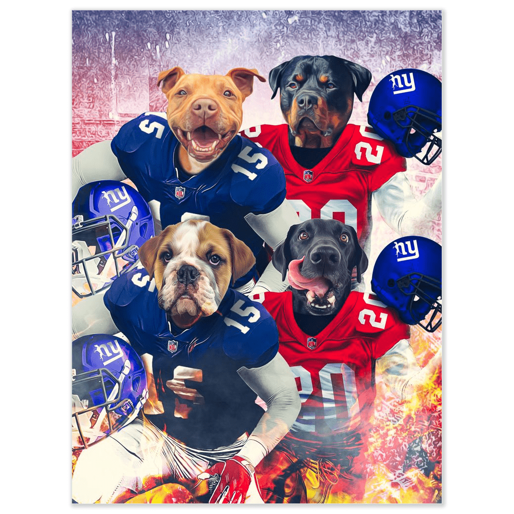 &#39;New York Doggos&#39; Personalized 4 Pet Poster