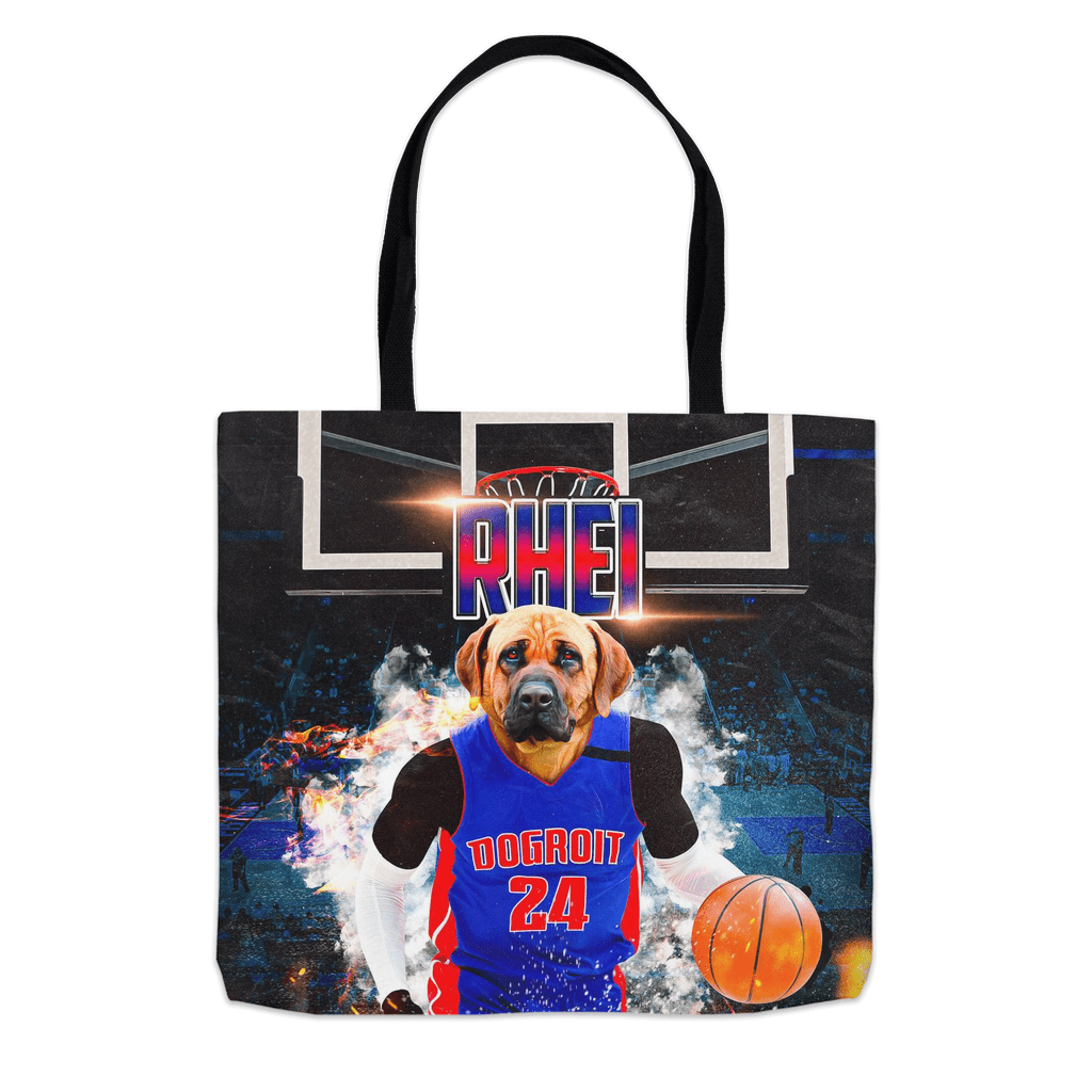 &#39;Dogtroit Pistons&#39; Personalized Tote Bag