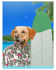 'The Surfer' Personalized Pet Mini Portrait