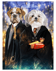 'Harry Doggers 2' Personalized 2 Pet Mini Portrait