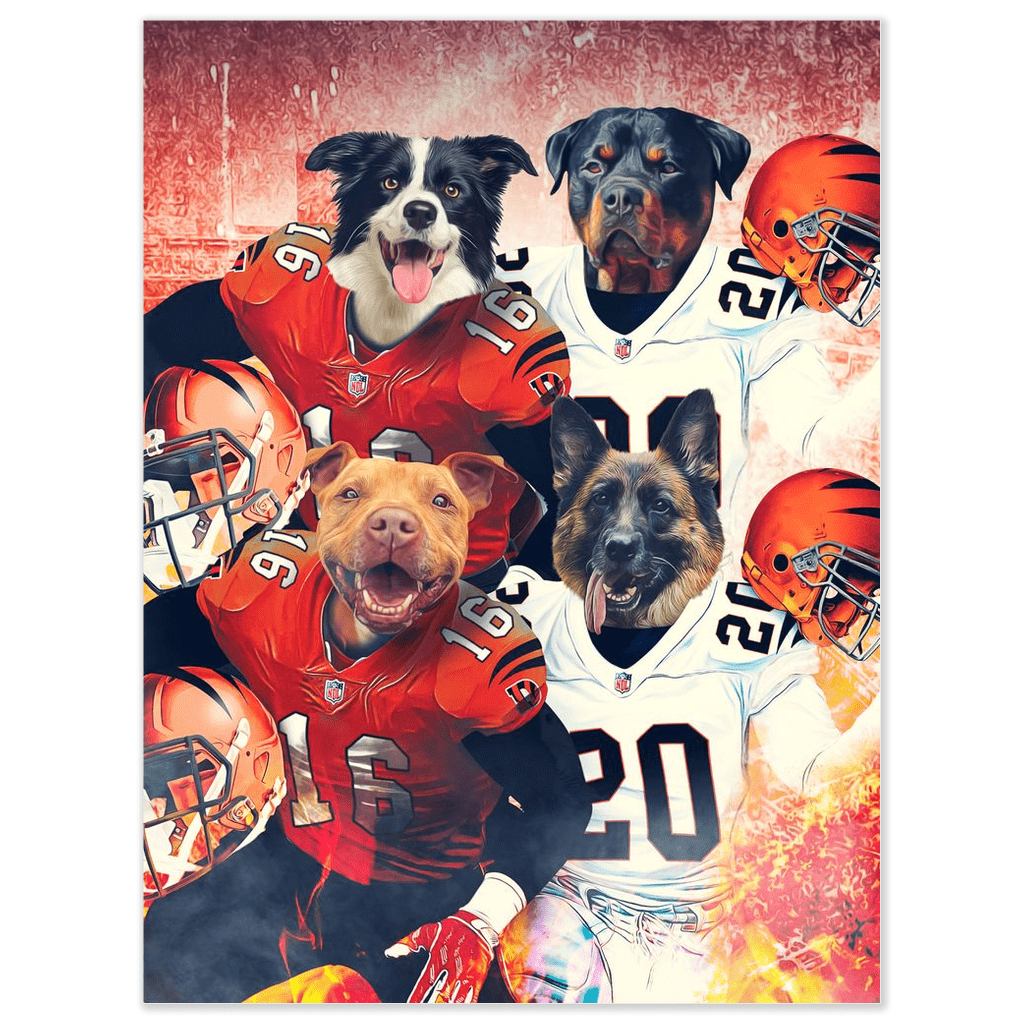 &#39;Cincinnati Doggos&#39; Personalized 4 Pet Poster