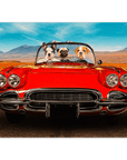 'The Classic Paw-Vette' Personalized 3 Pet Mini Portrait