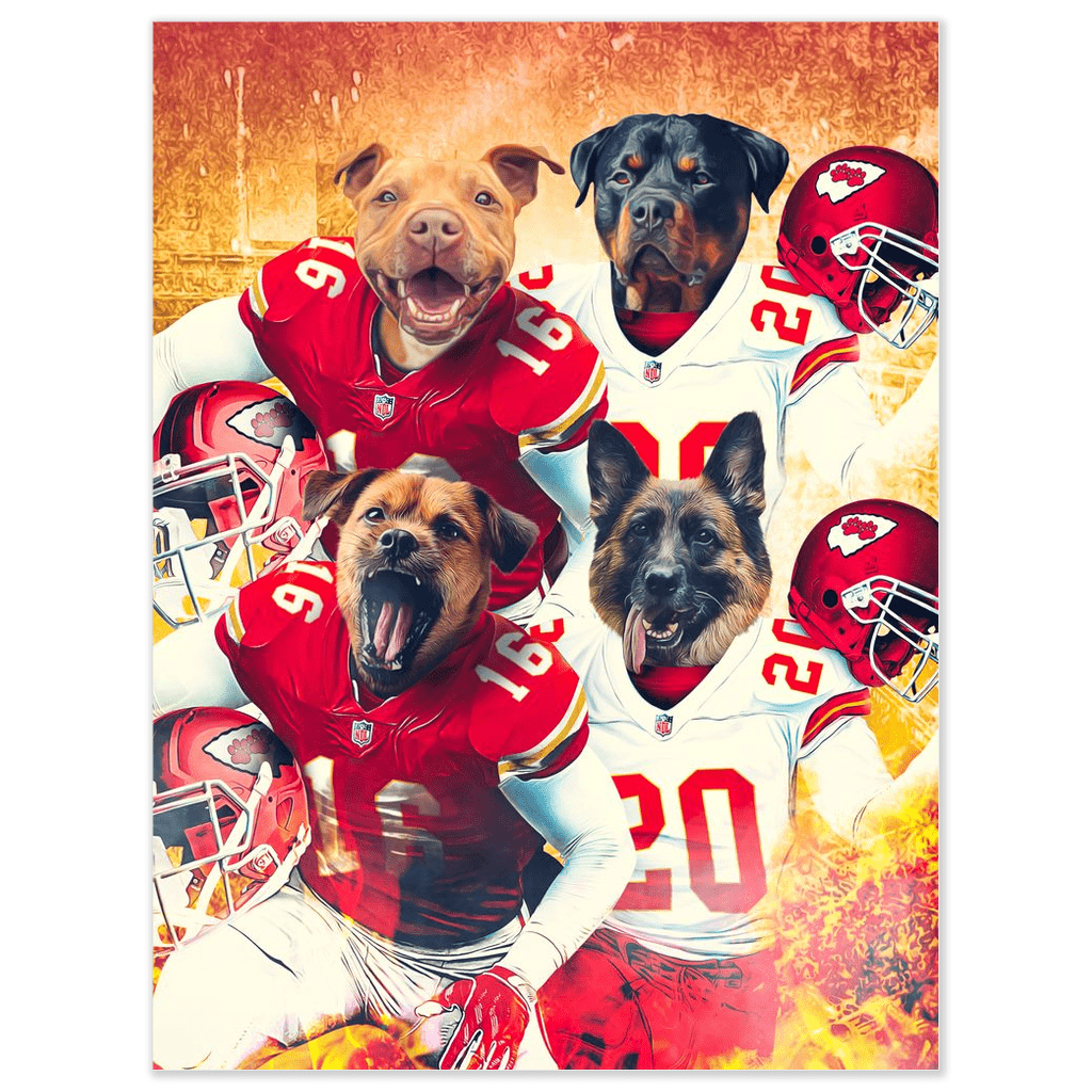 &#39;Kansas City Doggos&#39; Personalized 4 Pet Poster