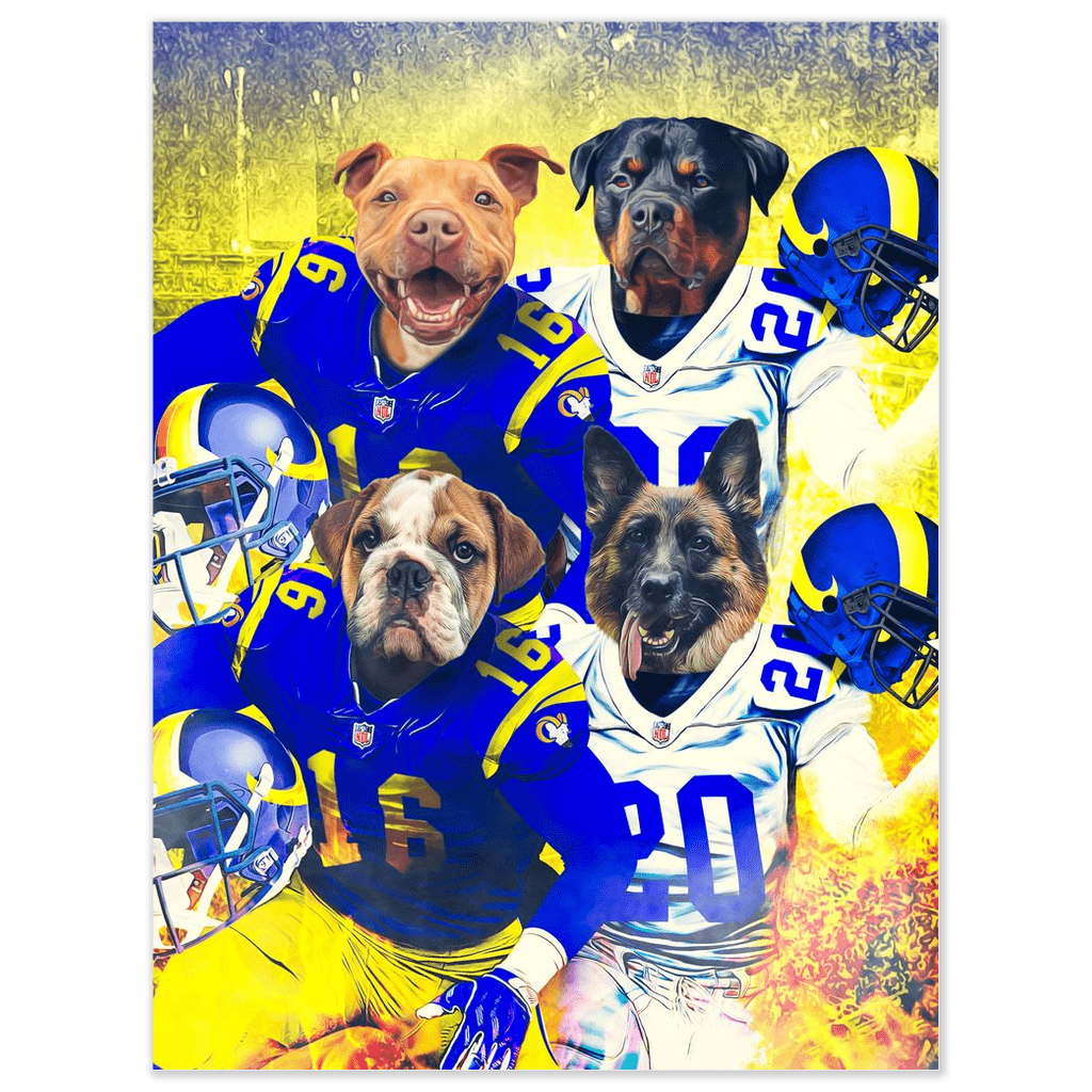 &#39;Los Angeles Doggos&#39; Personalized 4 Pet Poster